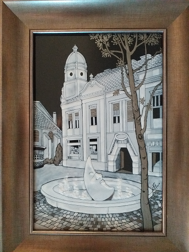 Rákóczi ház a díszkúttal